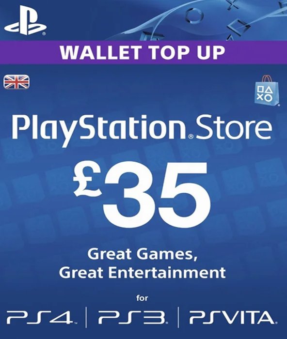 PlayStation Gift Card – 35 Pound UK (DIGITAL CODE)