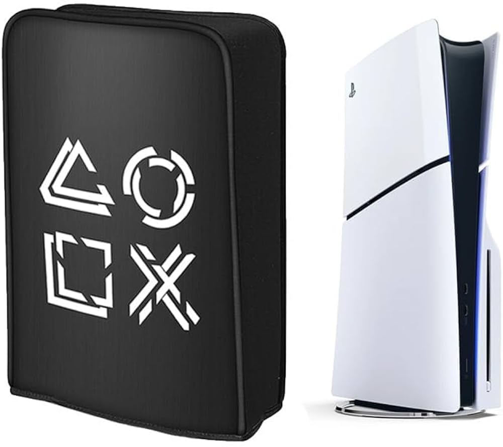 PS5 Slim Dust Cover, Premium PS5 Dust Proof Cover Protective Case Anti Scratch Waterproof Case for Sony PlayStation 5 Game Console Cover Sleeve for PS5 Disc & Digital Edition