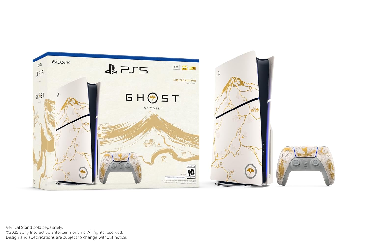 PlayStation®5 Console – Ghost of Yōtei Gold Limited Edition Bundle (slim)