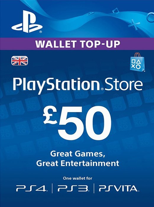 PlayStation Gift Card – 50 Pound UK (DIGITAL CODE)