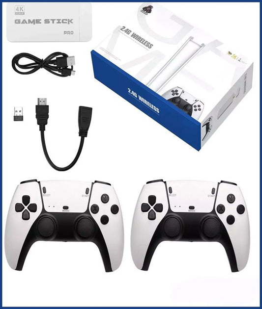 M15 Game Stick Pro 4K Console 64GB with Dual 2.4G Wireless Controllers