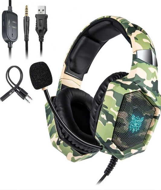 ONIKUMA K8 Wired Stereo Gaming Headphones With Mic LED Lights