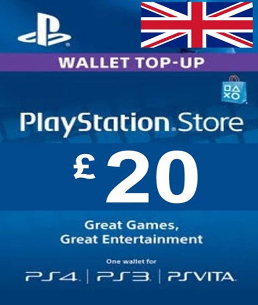 PlayStation Gift Card – 20 Pound UK (DIGITAL CODE)