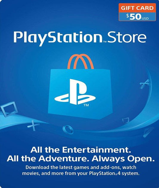 PlayStation Gift Card – 50$ US (DIGITAL CODE)