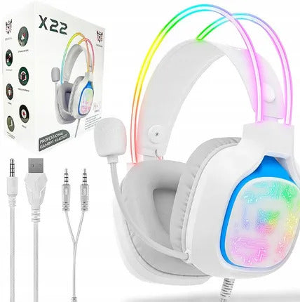 ONIKUMA X22 RGB Wired Gaming Headset with Microphone – 50mm Drivers